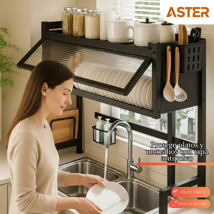 Platera DryRack + AFILADOR DE CUCHILLOS GRATIS